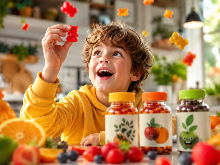 chewable vitamins for children in gummy form